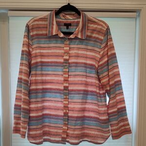 Talbots Multicolor Striped Top Women's Size XL
